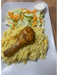 Tirsdag Kyllingelår med ris og salat